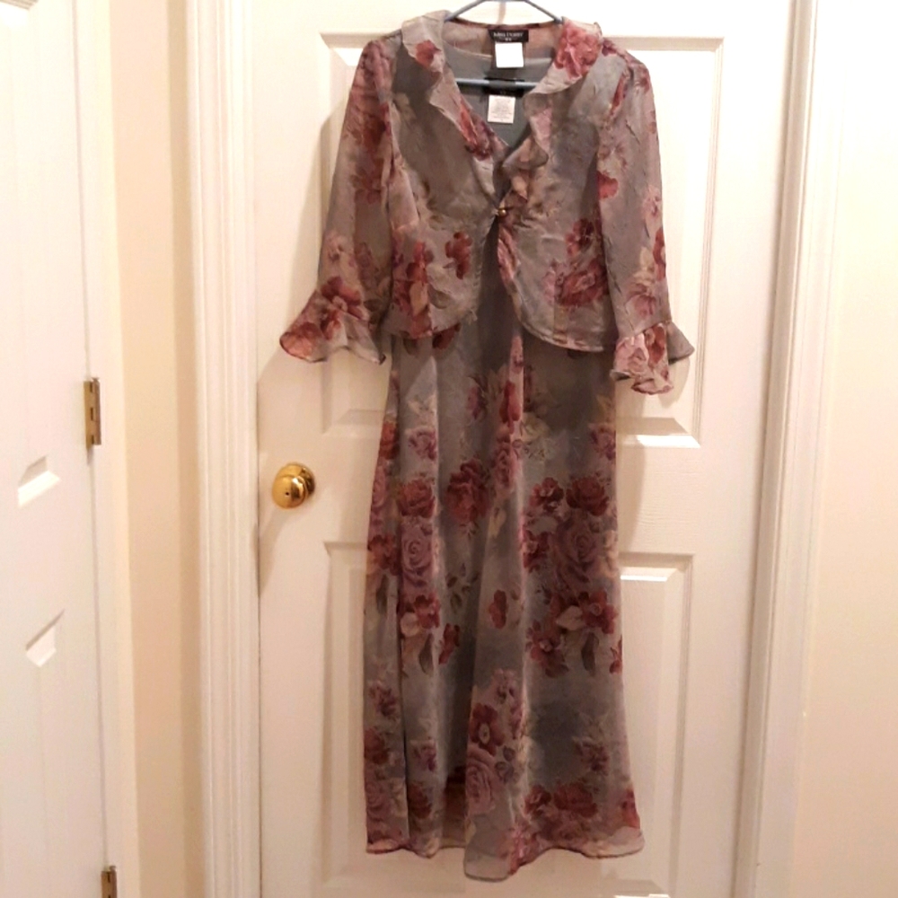 Green flowered Dress